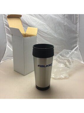 Falken Tire Stainless Steel Travel Mug Lid 16 Oz New In Box Hot Cold Beverages